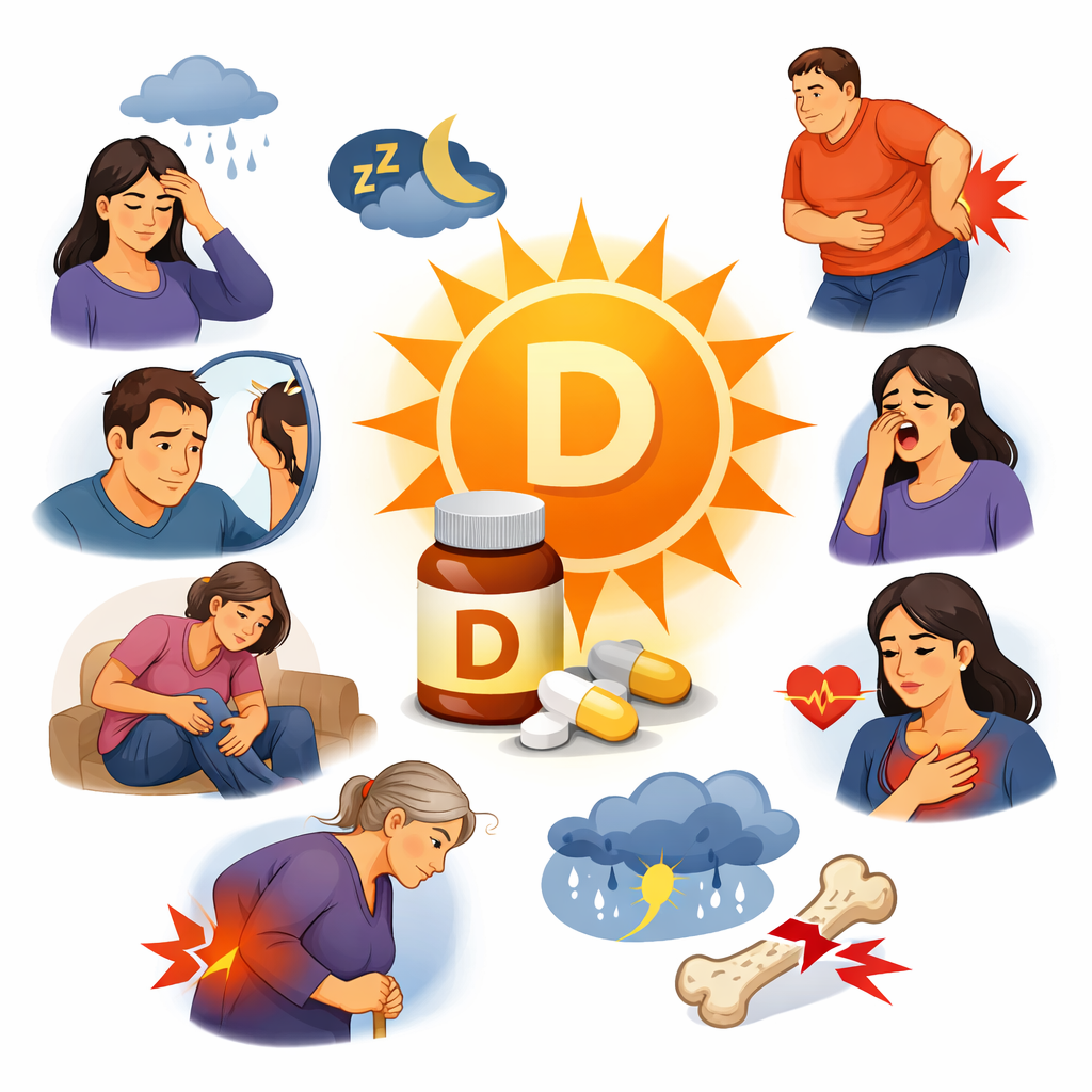 نقص فيتامين D وأعراضه وطرق العلاج الطبيعية